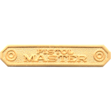 Blackinton A6140-M Pistol Master Marksmanship Bar (5/16" x 1-11/16")
