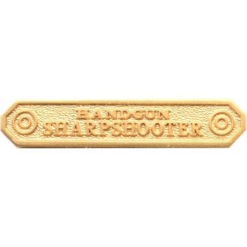 Blackinton A6140-P Handgun Sharpshooter Marksmanship Bar (5/16" x 1-11/16")