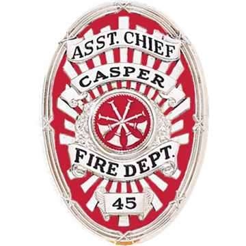 Blackinton A6148-DE Oval Badge w/ Enamel Background (2-7/8" x 2")