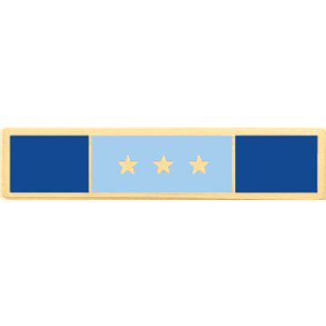 Blackinton A6230-AG Three Section Recognition Bar with 3 Stars (1-3/4" x 3/8")