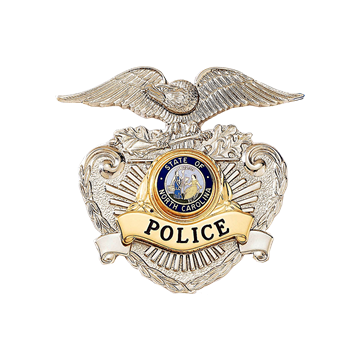 Blackinton A6231 Eagle Top Hat Badge with Applied Panels (2-11/16" x 2-7/8")