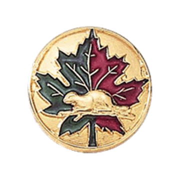 Blackinton A6305 Oak Leaf with Beaver (11/16") Min Order: 2