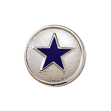 Blackinton A6309-A Single Enamel Star w/ Plain Background (11/16") Min Order: 2
