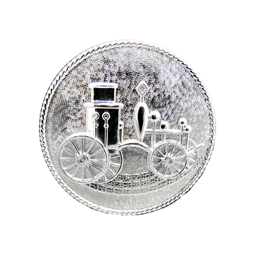 Blackinton A6864 Round Vintage Fire Pumper Carriage Hat Badge (1-5/8")