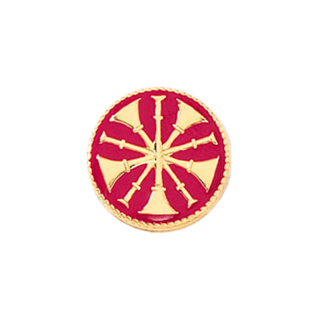 Blackinton A6966 Chief Five Raised Crossed Horns w/ Enamel (5/8") Min Order: 2