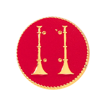 Blackinton A6981 Captain 2 Raised Vertical Horns w/ Enamel (15/16") Min Order: 2