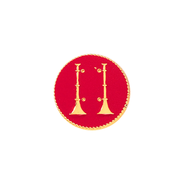 Blackinton A6982 Captain Fire Seal w/ Two Vertical Bugles (5/8") Min Order: 2