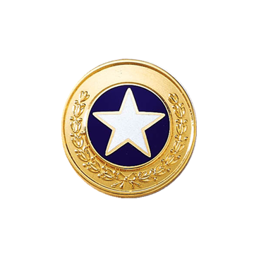 Blackinton A7013 Single Star with Wreath (11/16") Min Order: 2