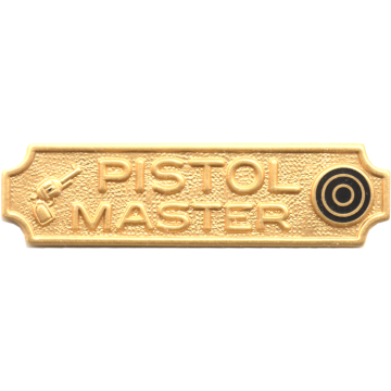 Blackinton A7025-C Pistol Master Marksmanship Bar (7/16" x 1-3/4")