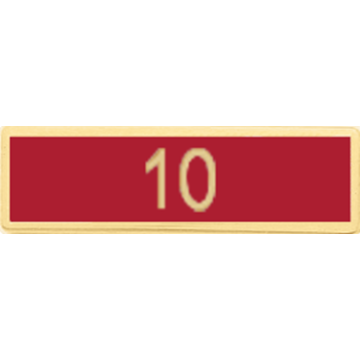 Blackinton A7140-AD One Section 10 Years of Service Commendation Bar (1-3/8" x 3/8")