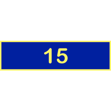Blackinton A7140-AM One Section Commendation Bar with the number "15" (1-3/8" x 3/8")