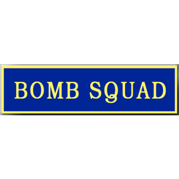 Blackinton A7140-AQ One Section BOMB SQUAD Commendation Bar (1-3/8" x 3/8")