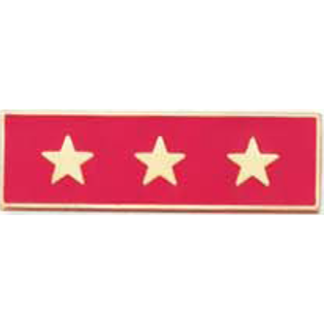 Blackinton A7140-E Years of Service Recognition Bar w/ 3 Stars (1-3/8" x 3/8")
