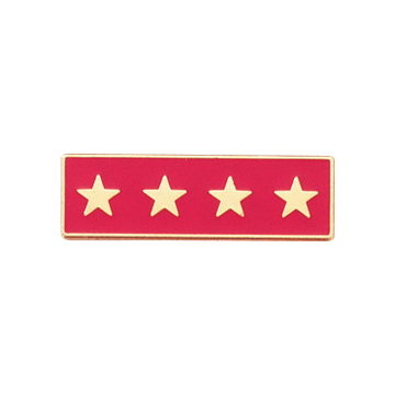 Blackinton A7140-F Years of Service Recognition Bar w/ 4 Stars (1-3/8" x 3/8")