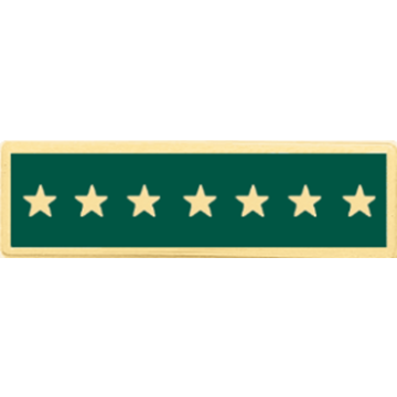 Blackinton A7140-U Years of Service Recognition Bar w/ 7 Stars (1-3/8" x 3/8")