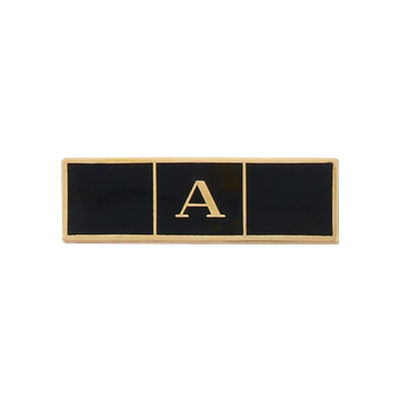 Blackinton A7142-AJ Three Section Commendation Bar with "A" (1-3/8" x 3/8")