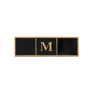 Blackinton A7142-AK Three Section Commendation Bar with "M" (1-3/8" x 3/8")