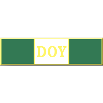Blackinton A7142-AY Three Section DOY Commendation Bar (1-3/8" x 3/8")