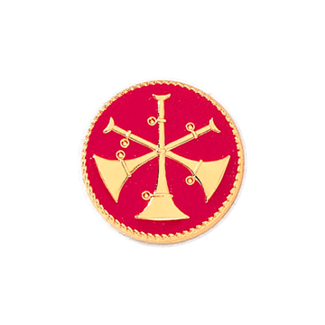 Blackinton A7206 Asst. Chief Three Raised Horns w/ Enamel (11/16") Min Order: 2