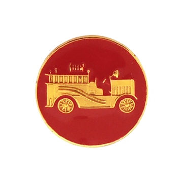 Blackinton A7245 Raised Fire Truck w/ Enamel Background (11/16") Min Order: 2