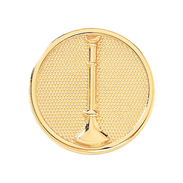 Blackinton A7287 Lieutenant Hat Badge with One Vertical Horn (1-1/4")