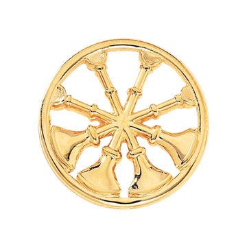 Blackinton A7289-CO Deputy Chief Four Crossed Horns (1-1/4")