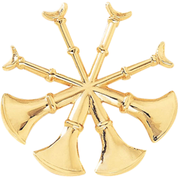 Blackinton A7292 Four Crossed Horns Cut Out (1-1/2")