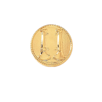 Blackinton A7294-F Plain Seal w/ Two Vertical Horns (5/8") Min Order: 2