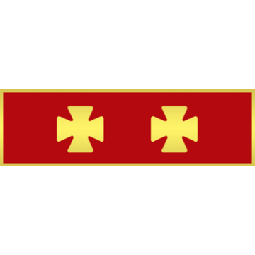 Blackinton A8405-A Years of Service Recognition Bar w/ 2 Maltese Crosses (1-7/16" x 7/16")