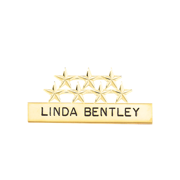 Blackinton A8584-S7 Name Bar with Seven Stars (2-1/4" x 3/8")