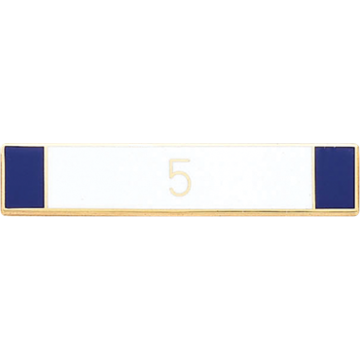 Blackinton A8639-A Three Section Recognition Bar with "5" (1-3/4" x 5/16")