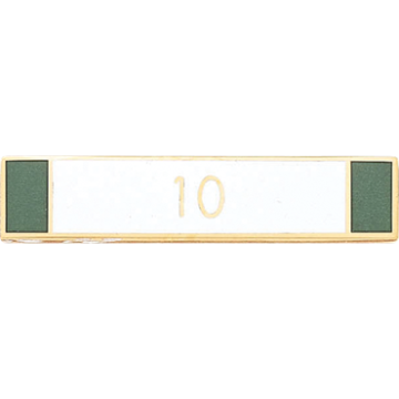 Blackinton A8639-B Three Section Recognition Bar with "10" (1-3/4" x 5/16")