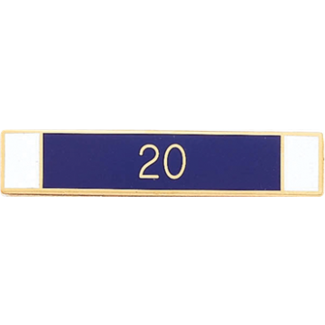 Blackinton A8639-D Three Section Recognition Bar with "20" (1-3/4" x 5/16")