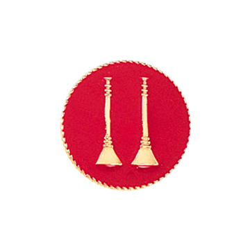 Blackinton A8905 Captain 2 Raised Vertical Horns w/ Enamel (11/16") Min Order: 2