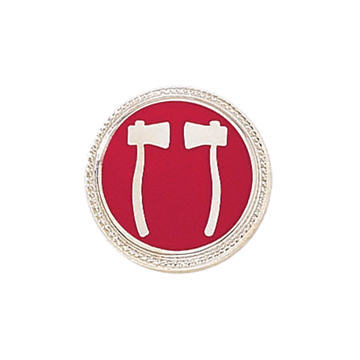 Blackinton A8932 Raised Double Facing Axes w/ Enamel (11/16") Min Order: 2