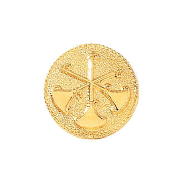 Blackinton A9170 Division Chief Plain Fire Seal w/ Three Bugles (11/16") Min Order: 2