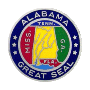 Blackinton AL7 Alabama Great Full Color State Seal (15/16") (Individual)