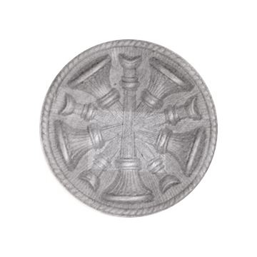 Blackinton AX10575 Plain Cap Badge with Five Crossed Horns (1-11/16")