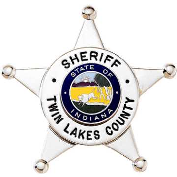 Blackinton B1004 Five Point Star Badge with Circular Panel (2-1/2" x 2-5/8")