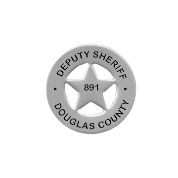 Blackinton B1011 Round Badge w/ 5-Point Star Center (1-15/16")