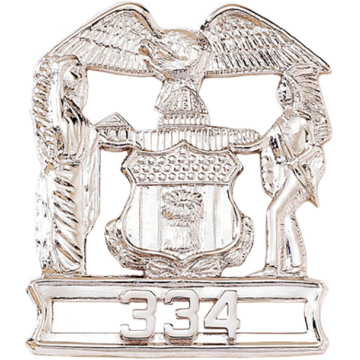 Blackinton B1021 Illinois Eagle Badge with Open Bottom Panel (2-5/16" x 2")