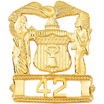 Blackinton B1022 Illinois Eagle Badge with Open Bottom Panel (2-13/16" x 2-5/16")