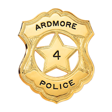 Blackinton B1023 Shield Badge with 5-Point Star (2-11/16" x 2-1/8")