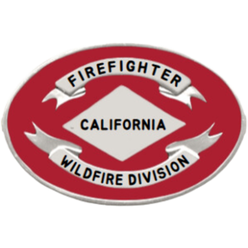 Blackinton B1025-DE Oval Fire Badge with Deluxe Enamel (1-1/2" x 2-5/16")
