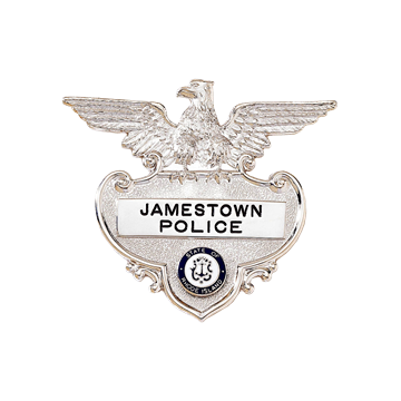 Blackinton B1162 Eagle Badge with Rectangular Center (2-1/2" x 2-3/4")