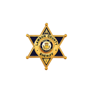 Blackinton B1264-DE Six Point Deluxe Star Badge with Circular Panel (1-3/4" x 1-9/16")