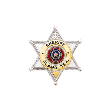 Blackinton B1264 Six Point Star Badge with Circular Panel (1-3/4" x 1-9/16")