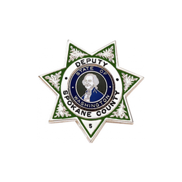 Blackinton B1268-DE Seven Point Star Badge with Circular Panel and Deluxe Enamel (1-5/8")