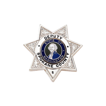 Blackinton B1268 Small 7-Point Star Badge with Circular Panel (1-5/8")