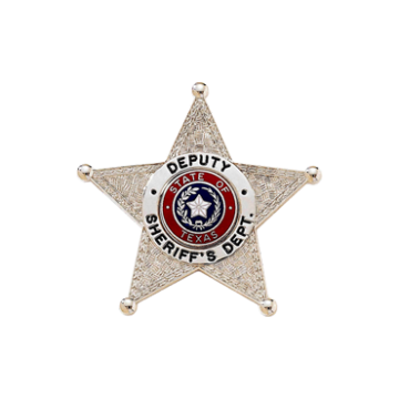 Blackinton B1281 Five Point Star with Weave Pattern in Star Points (2" x 2-1/8")